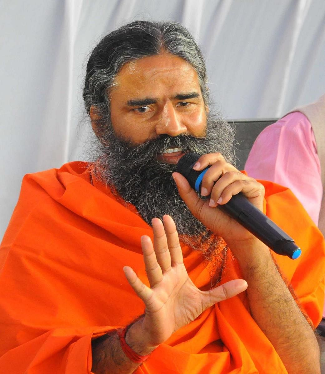 Yoga guru Baba Ramdev spoke to mediapersons in Udupi on Monday.
