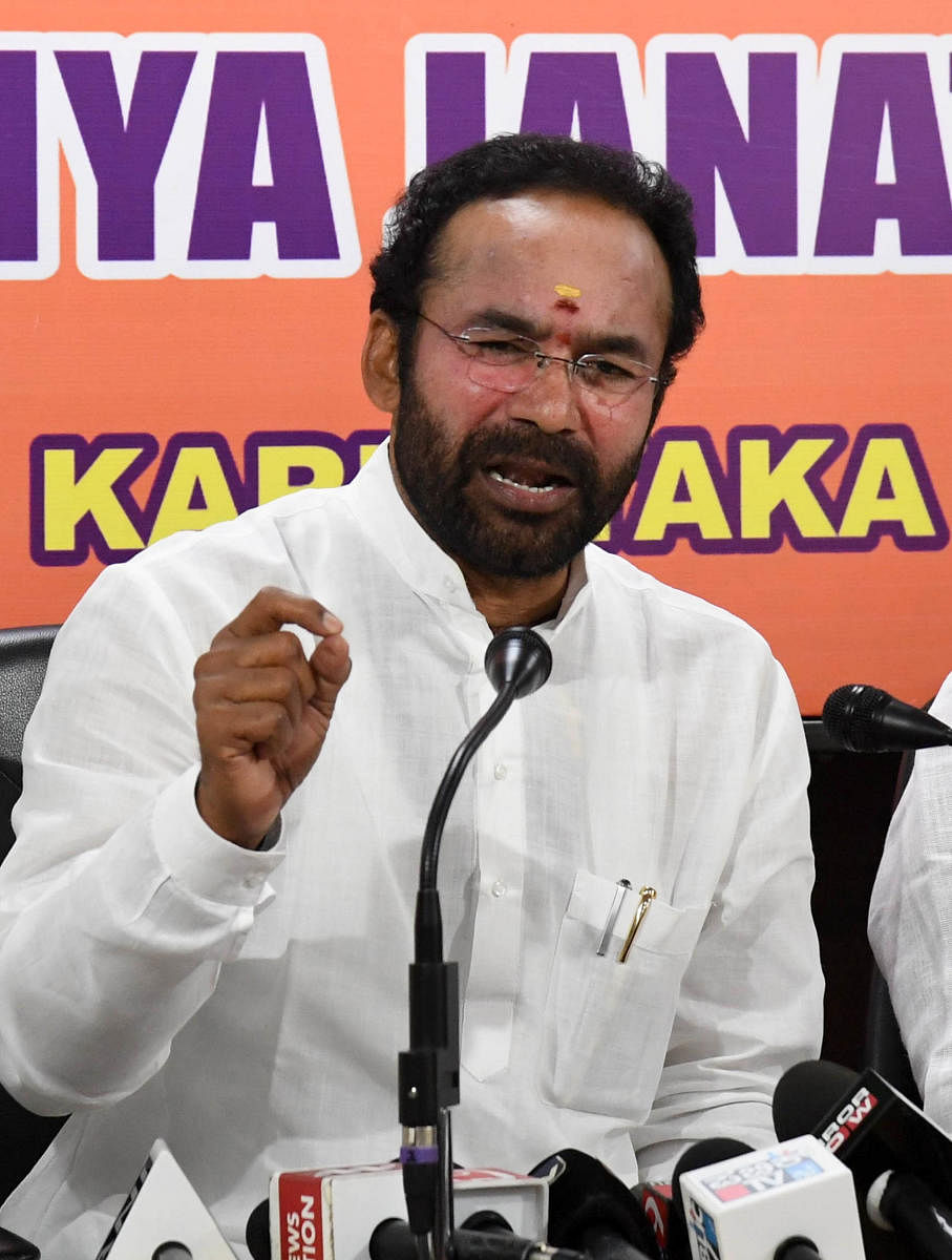 Union Minister of State for Home Accounting G Kishan Reddy. (DH Photo)