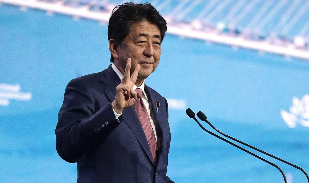 Japan's Prime Minister Shinzo Abe (Photo by AFP)