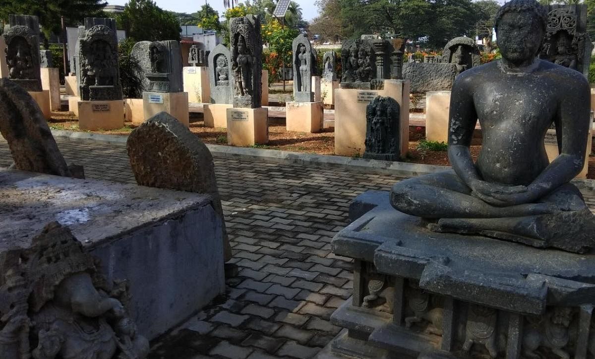 A view of the ‘open sky’ museum at Halebeed, Belur taluk, Hassan district. DH Photo