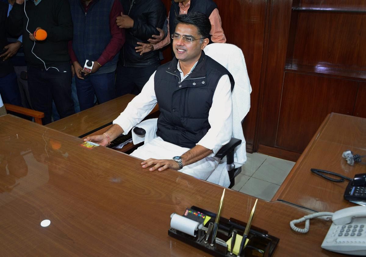 "This is the win of everyone who trusts the Congress party," Sachin Pilot said. PTI