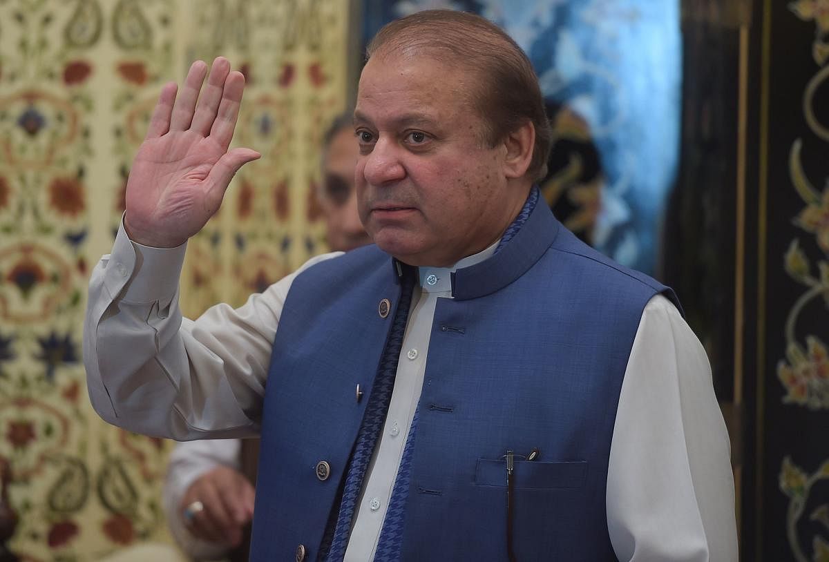 Sharif was only allowed to leave after agreeing to a series of conditions preventing him seeking exile, including submitting periodic medical reports notarized by Pakistan's embassy in London. Photo/AFP
