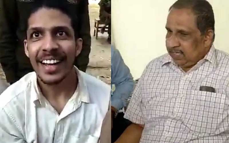 Myadan Prasanth and his father Babu Rao