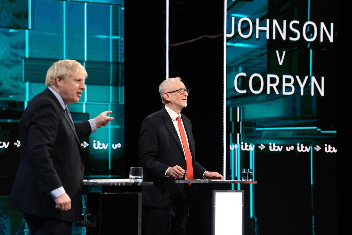 Boris Johnson and Jeremy Corbyn (AFP photo)