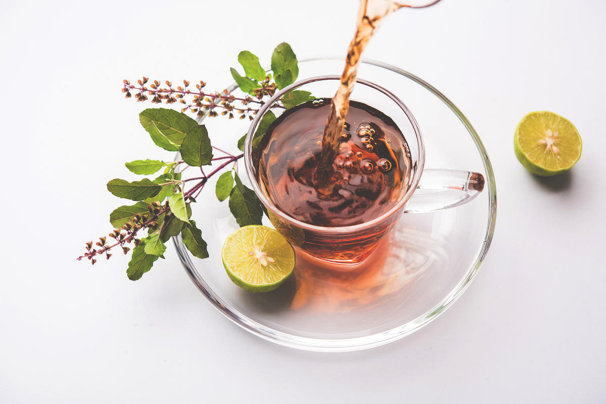 Tulsi and lemon teawill make fora great drink in theevenings.