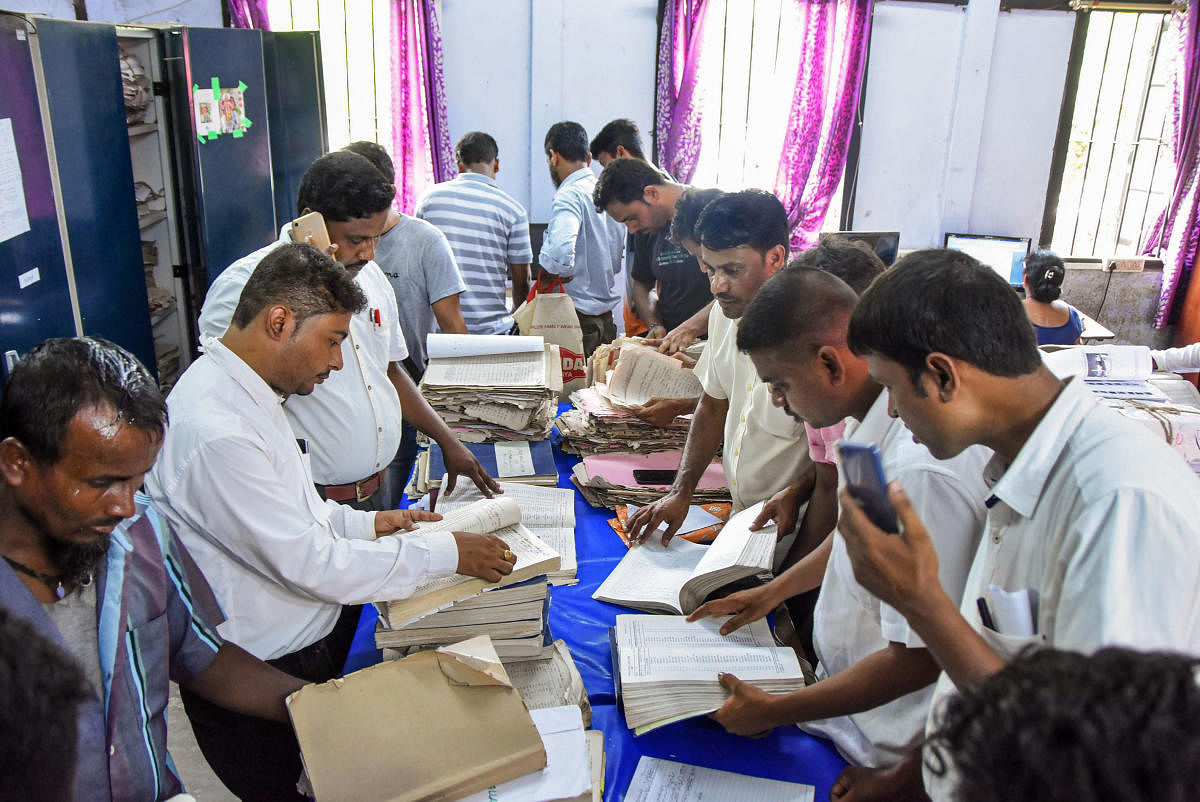 Applicants submit their appeals after the release of final NRC list at an election office, in Tezpur, Tuesday, Sept 3, 2019. (PTI Photo) 