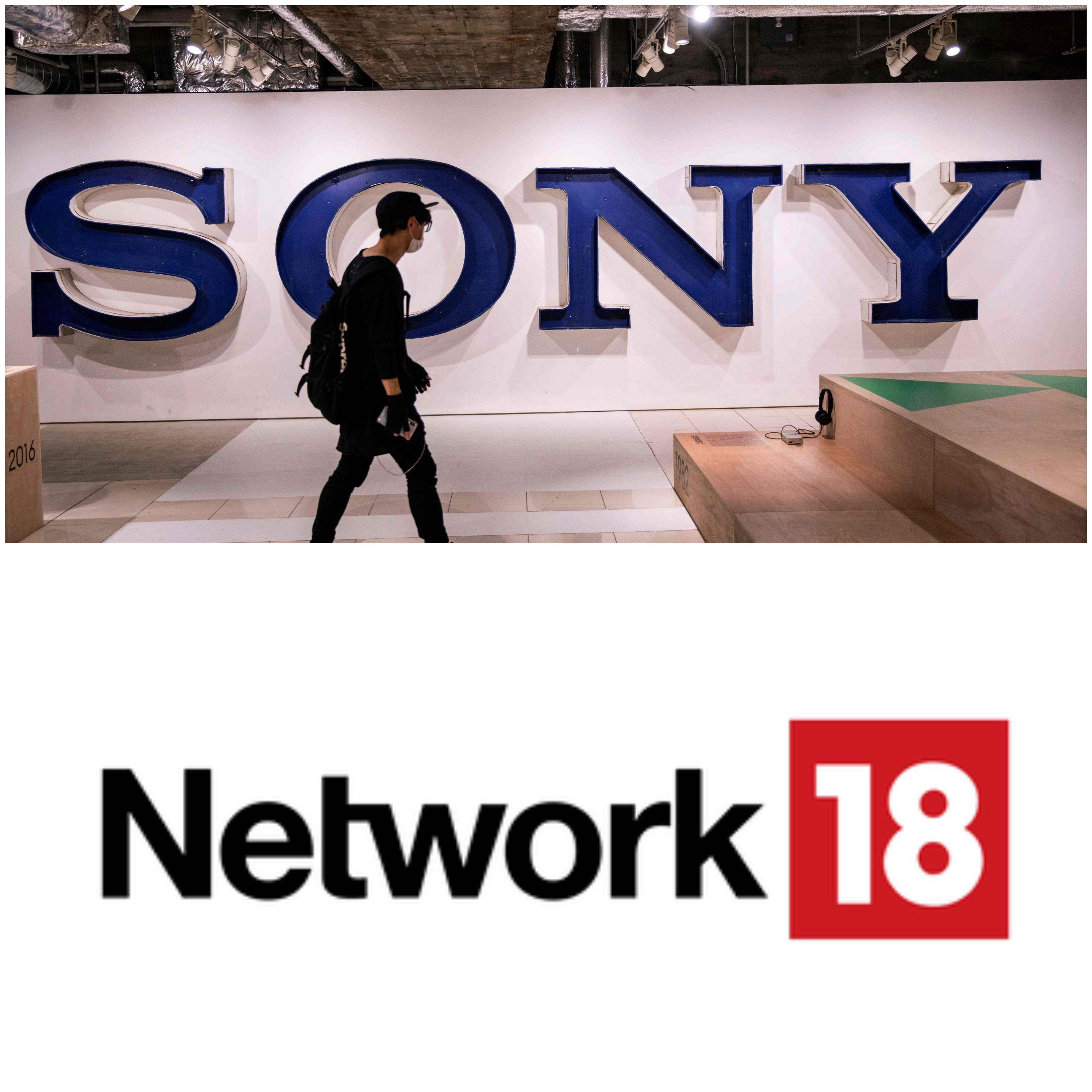 Sony Corp and Network 18 logos. (DH photo)