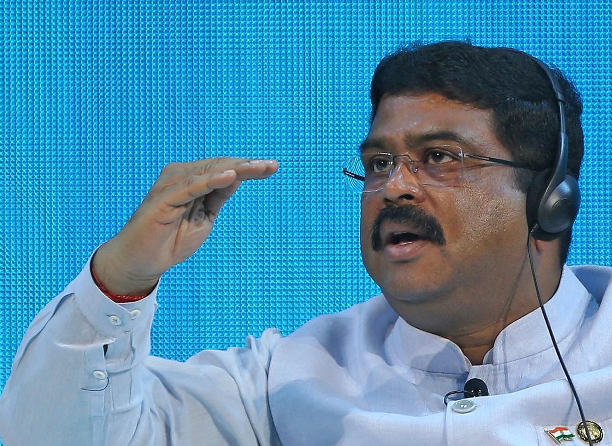 India's Minister of Oil and Gas Dharmendra Pradhan. (AFP Photo)