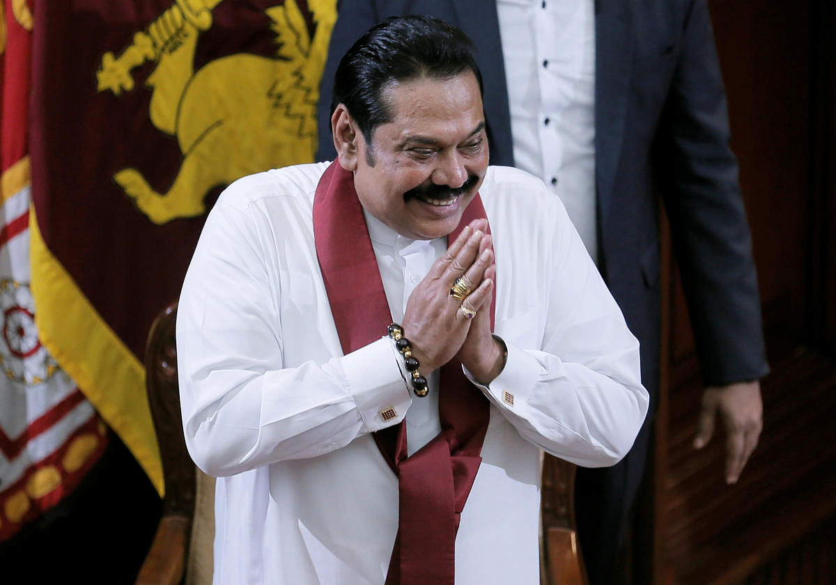 Sri Lanka's new prime minister Mahinda Rajapaksa. (Photo by REUTERS)
