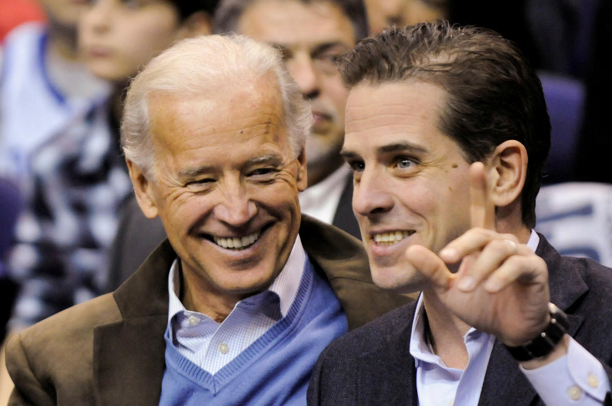 Former US Vice President Joe Biden and his son Hunter Biden. (Reuters file photo)
