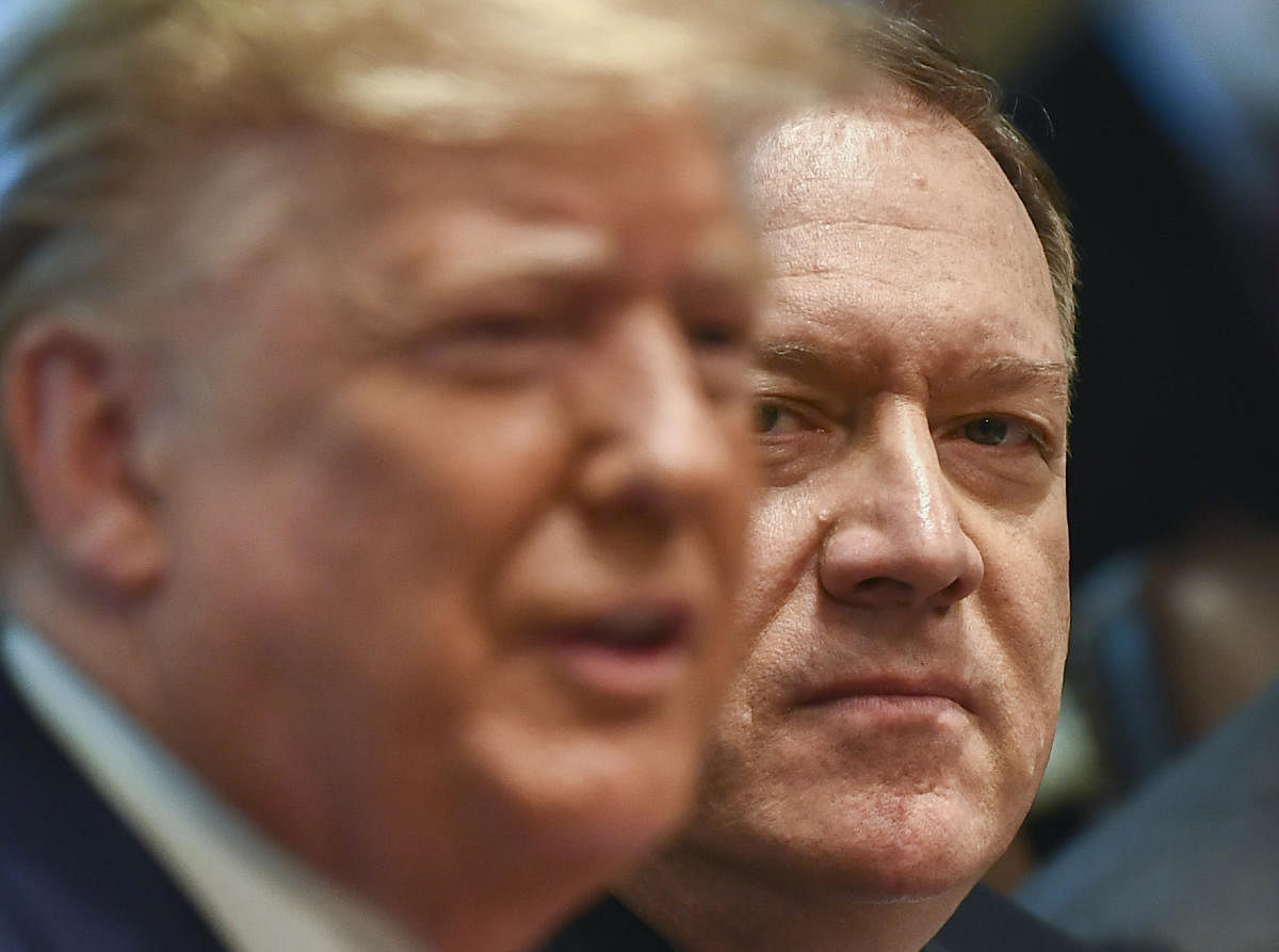 US President Donald Trump and US Secretary of State Mike Pompeo. (AFP file photo)