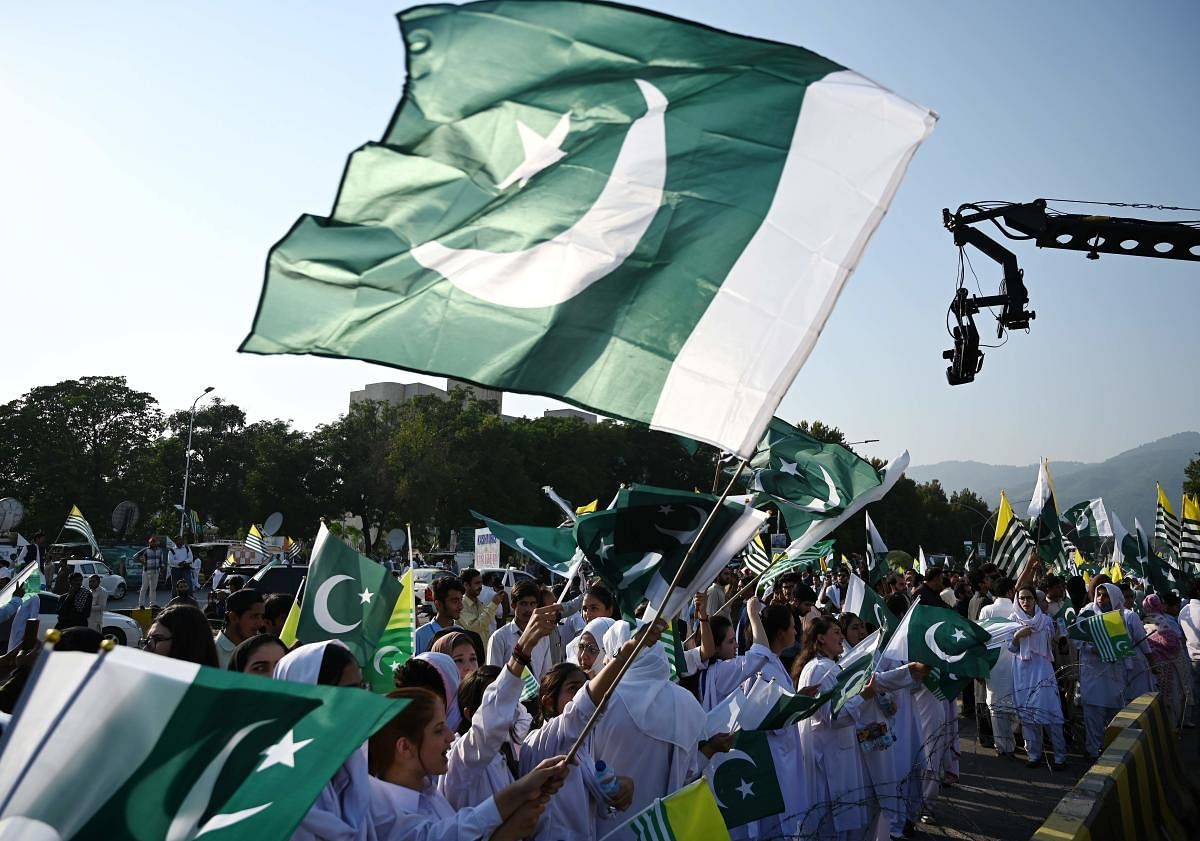 Pakistan Flag.( Photo by AFP)