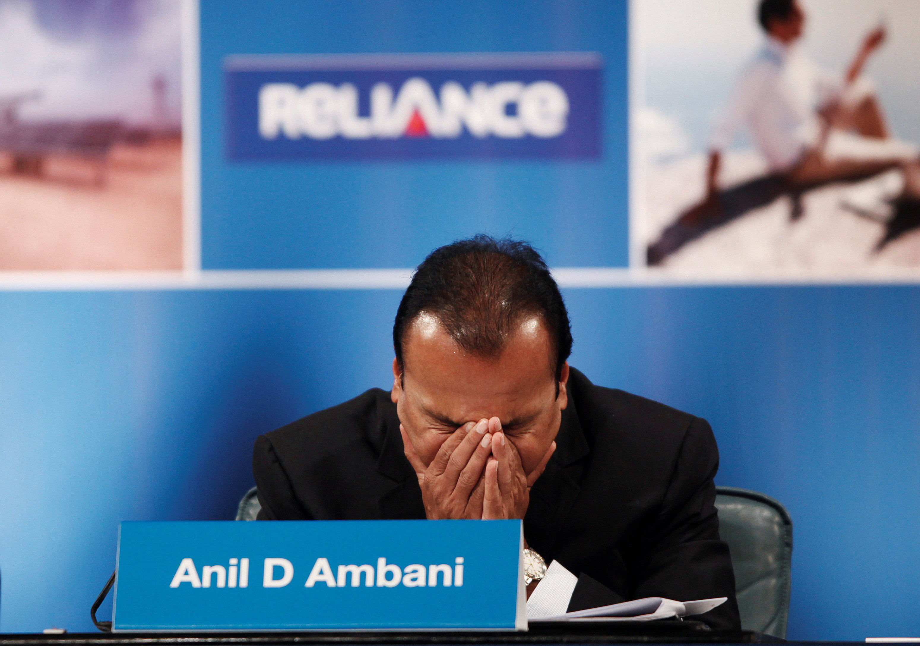Anil Ambani, Chairman of the Reliance Anil Dhirubhai Ambani Group, attends the annual general meeting of Reliance Communication in Mumbai. (Reuters Photo)