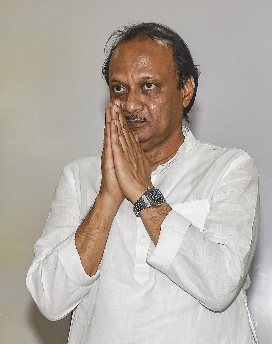 Ajit Pawar spent Saturday at his brother's home in Mumbai even as his uncle and NCP chief Sharad Pawar attended a party meeting where most of the NCP MLAs were present. (PTI Photo)