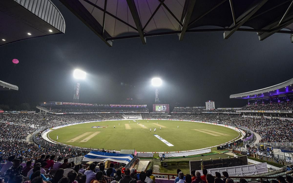 "Sambhu Dayal, Mukesh Gare and Chetan Sharma were arrested by anti-rowdy section of Kolkata Police from G1 Block of Eden Gardens," the police officer said. (PTI Photo)