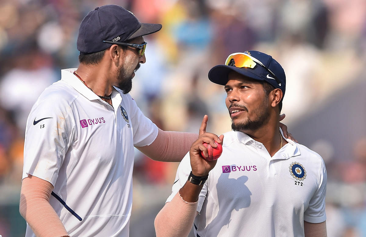 Ishant Sharma (left) and Umesh Yadav dished out a devastating performance in the second Test against Bangladesh, sharing 17 wickets between them to fashion a thumping win for the hosts. PTI