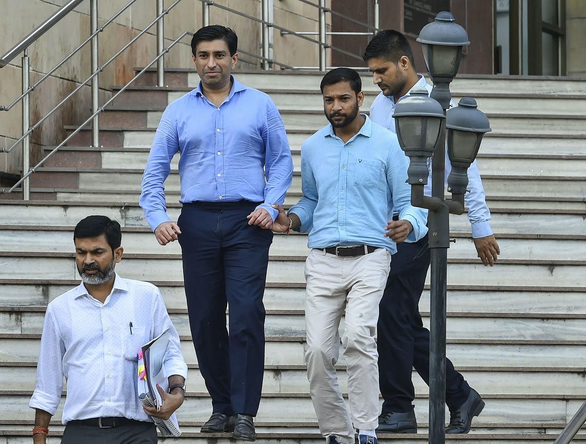 Madhya Pradesh Chief Minister Kamal Nath's nephew Ratul Puri leaves Enforcement Directorate office after being arrested in connection with a Rs 354 crore bank loan fraud case. Photo by PTI