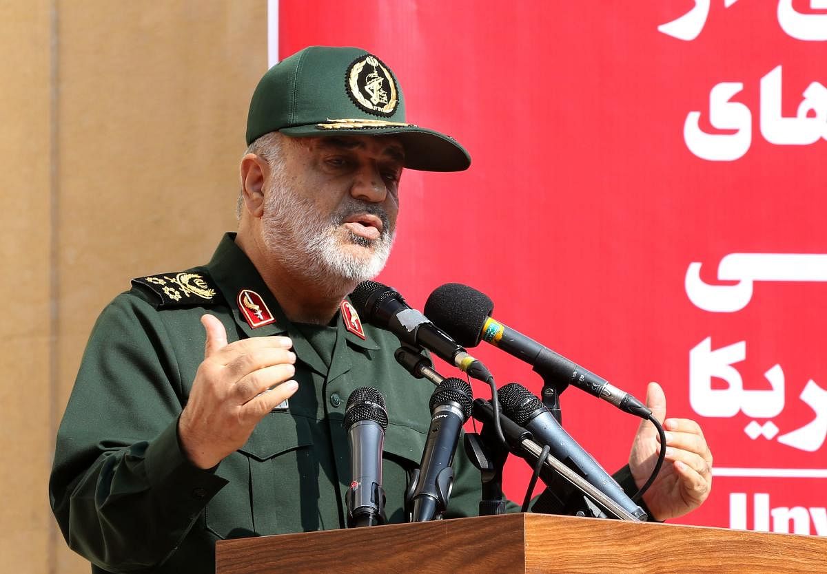 Iranian Revolutionary Guards commander Major General Hossein Salami. Photo by AFP