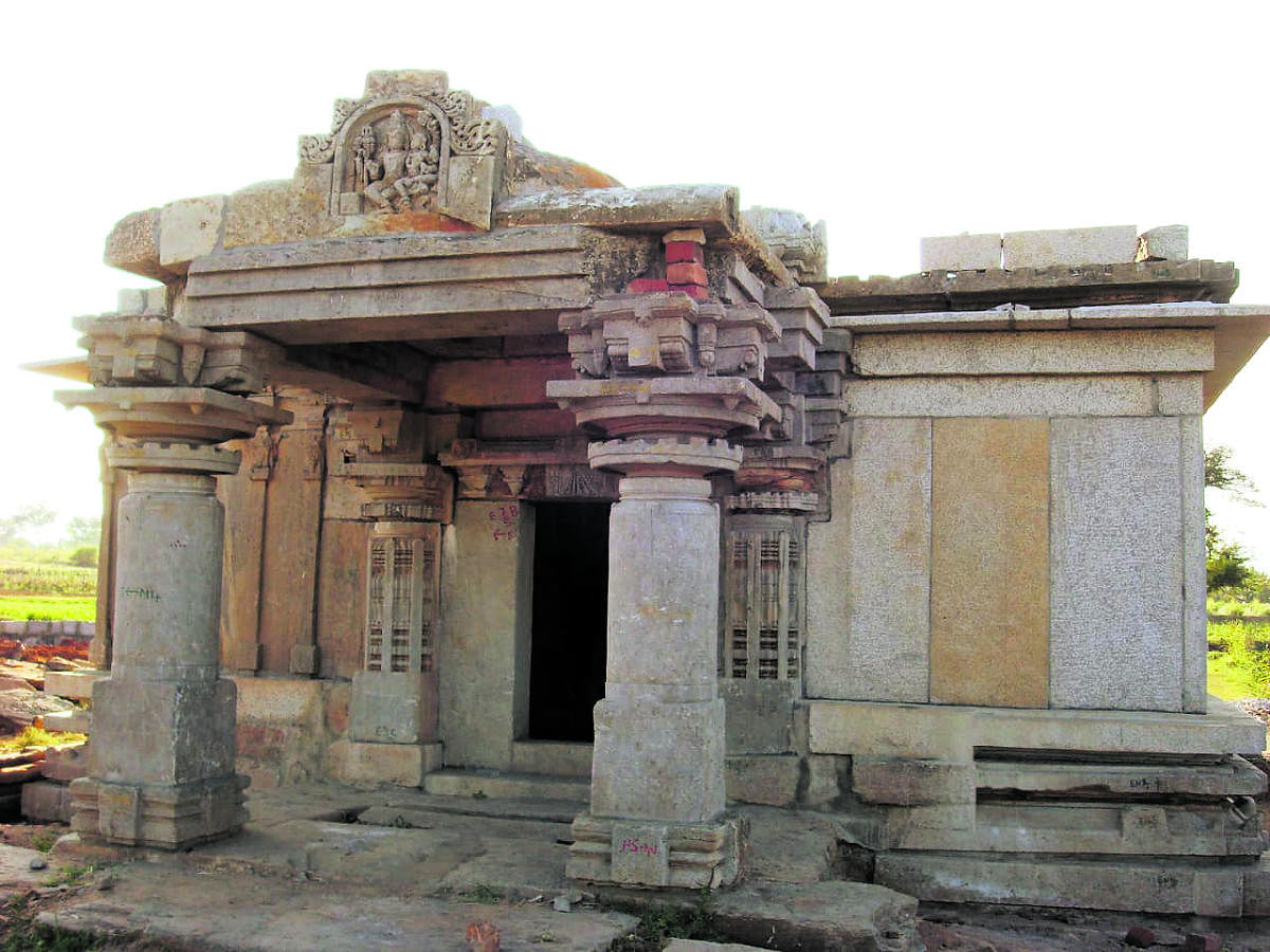 The renovated Machalaghatta temple, the work for which was initiated by Mohammed Kaleemulla.