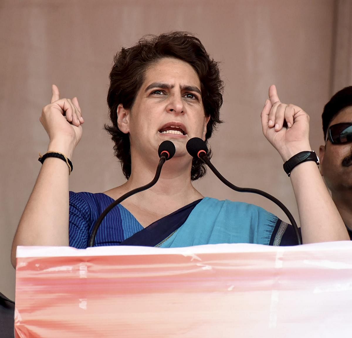 "Today is Constitution Day and people in power are circumventing the values of the Constitution and weakening the power of the people in a democracy by promoting money power," she tweeted. Photo/PTI