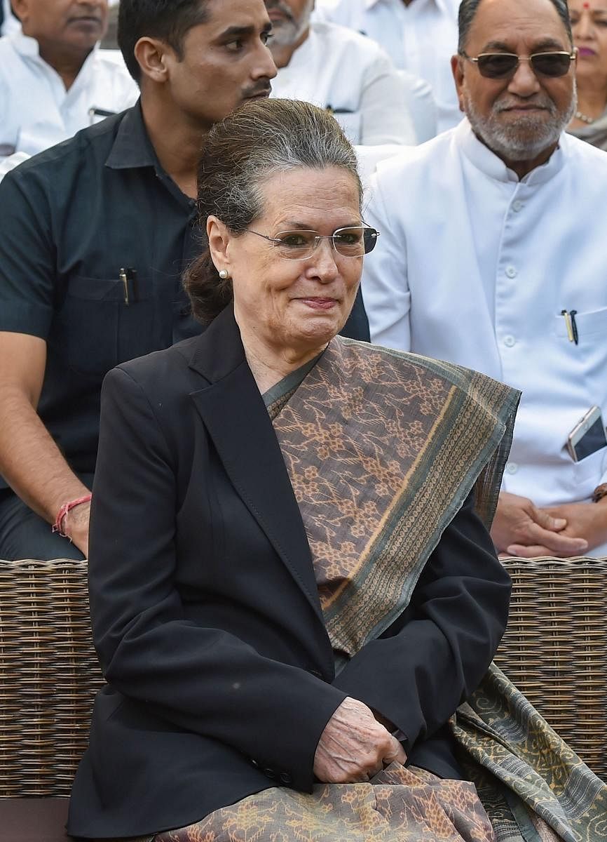 Asked whether the three-party combine will be able to defeat the BJP government in Maharashtra, Congress president Sonia Gandhi told reporters, "Absolutely". (PTI Photo)