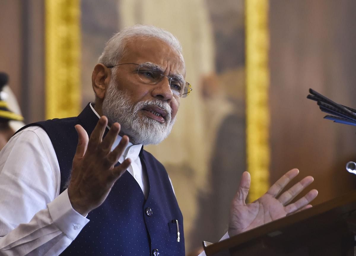 Prime Minister Narendra Modi on Tuesday thanked the Israeli leadership for their wishes on Constitution Day, saying the two countries share and value the same principles of democracy. Photo/PTI