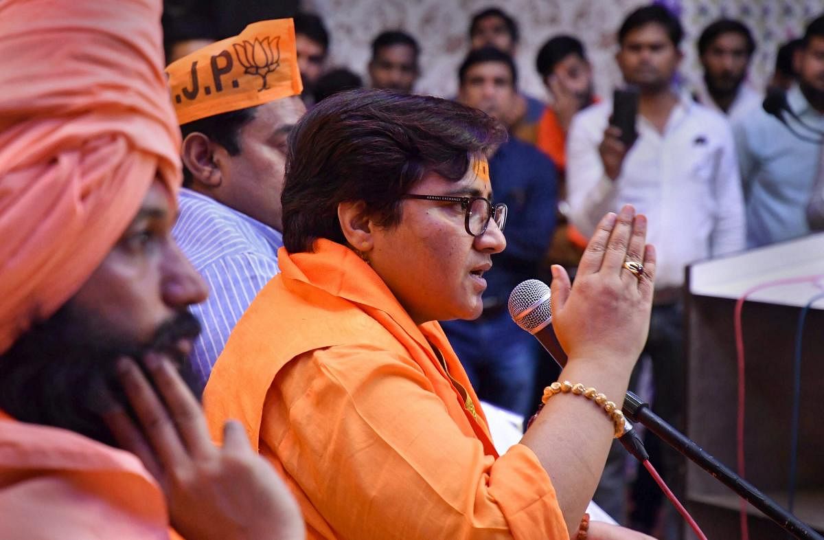 BJP leader Sadhvi Pragya Singh Thakur. (PTI Photo)