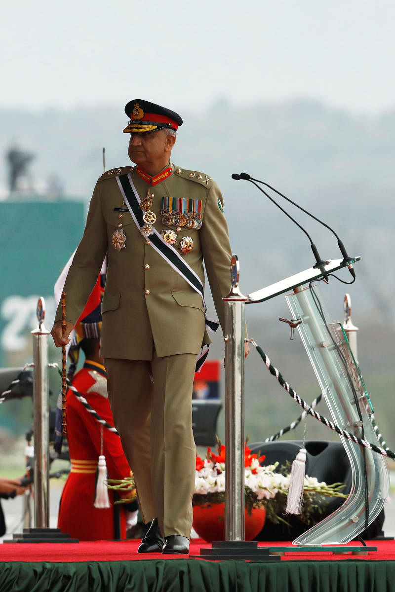 Prime Minister Imran Khan through an official notification of August 19 granted a three-year extension to General Bajwa, citing "regional security environment". (Photo by Reuters)