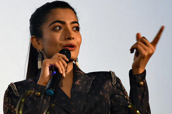 Actress Rashmika Mandanna talks during a session at IFFI 2019 in Pajim, Goa on Thursday. | DH Photo: Pushkar V