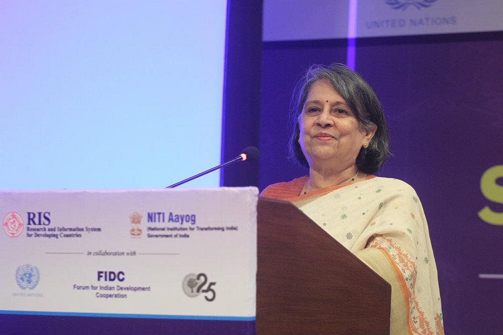 A Delhi court on Friday granted interim bail to former NITI Aayog CEO Sindhushree Khullar and others in the INX Media corruption case. (Photo: Twitter/@UNinIndia)