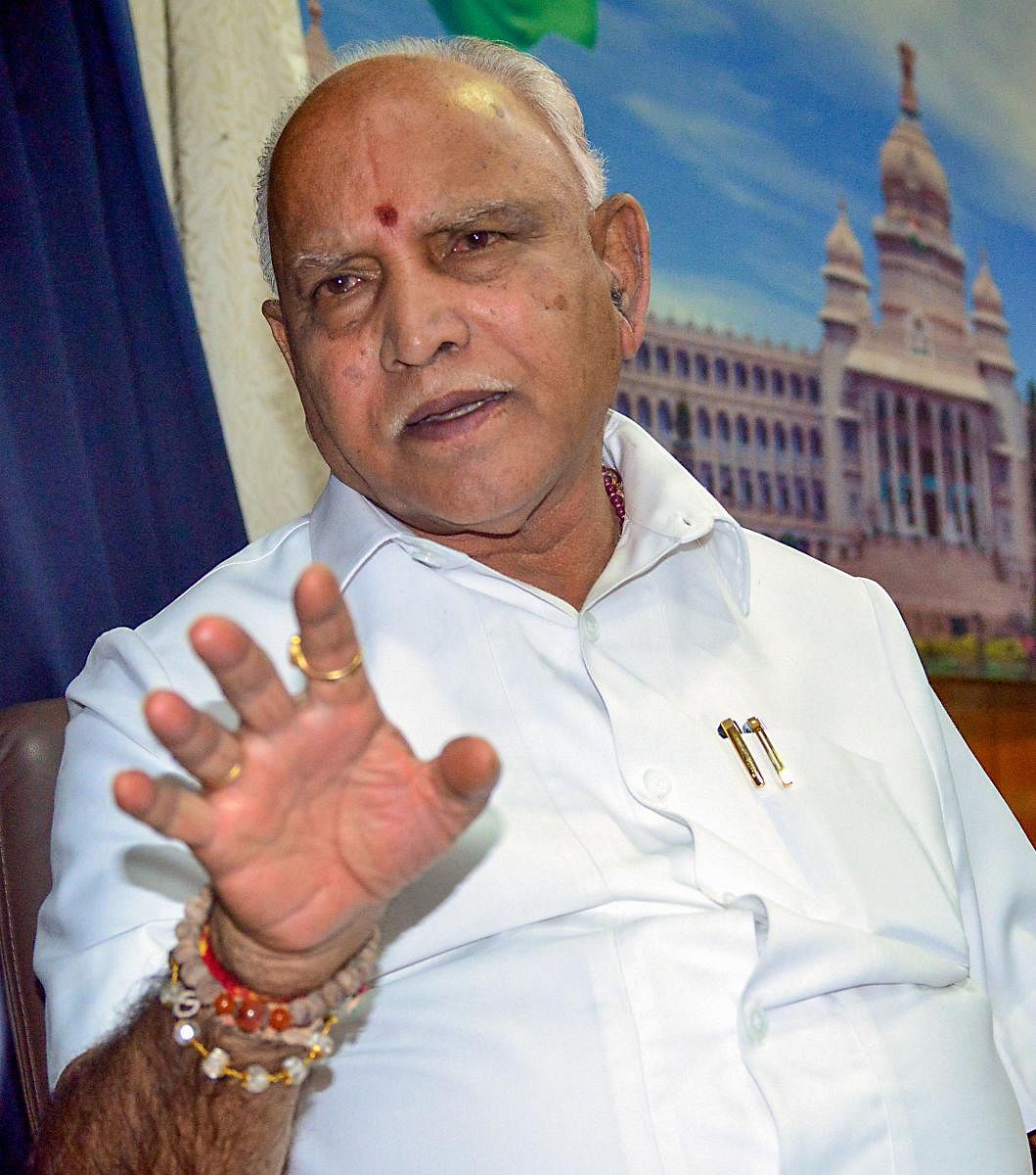 Karnataka Chief Minister B S Yediyurappa during an interview with PTI on his (BJP) Government completing 100 days, in Bengaluru, Saturday, Nov. 2, 2019. (PTI Photo)