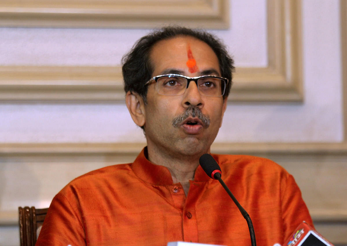 Meanwhile, the plate bearing the name 'Uddhav Balasaheb Thackeray' was put up outside the chief minister's office in the state secretariat in south Mumbai. (PTI Photo)