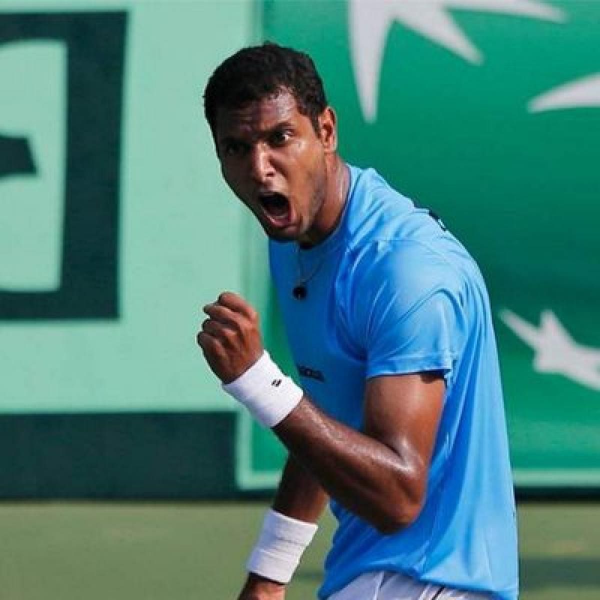 Indian Tennis Player Ramkumar Ramanathan. Photo by TWITTER