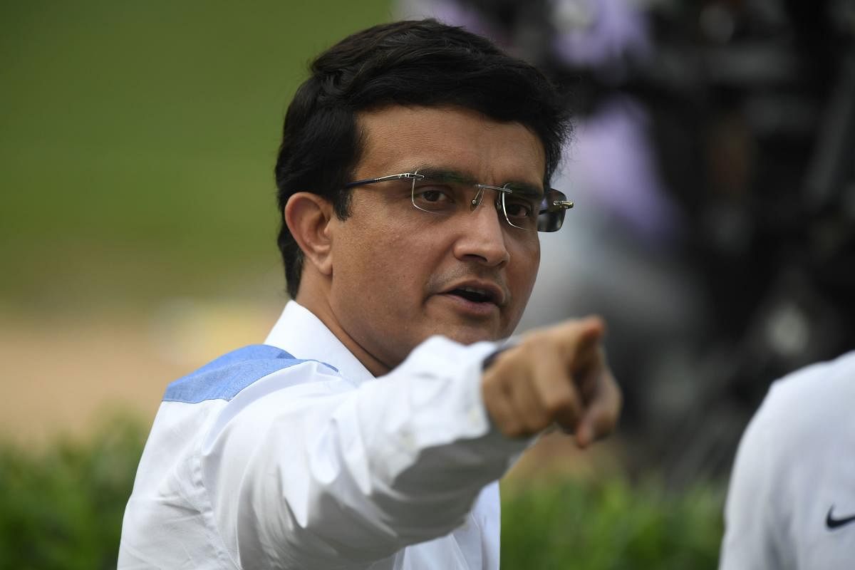 The president of the Board of Control for Cricket in India (BCCI) Sourav Ganguly. (AFP Photo)