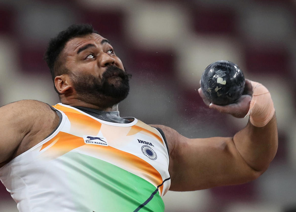 Star shot-putter Tejinder Pal Singh Toor will be India's flag-bearer at the South Asian Games opening ceremony, to be held on Sunday in Nepal's capital city of Kathmandu. Photo/REUTERS