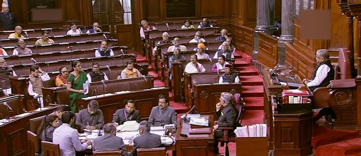 At the end of the first half of the ongoing winter session, Rajya Sabha has reported productivity of 89 per cent for the first two weeks combined. Photo/PTI