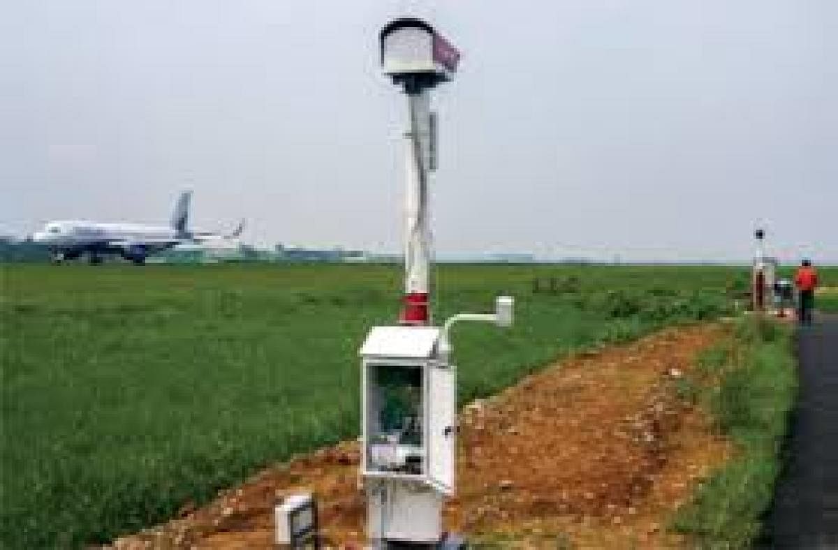 Drishti Transmissometer installed for India Meteorological Department (IMD) at Kempegowda International Airport (KIA) in Bengaluru.
