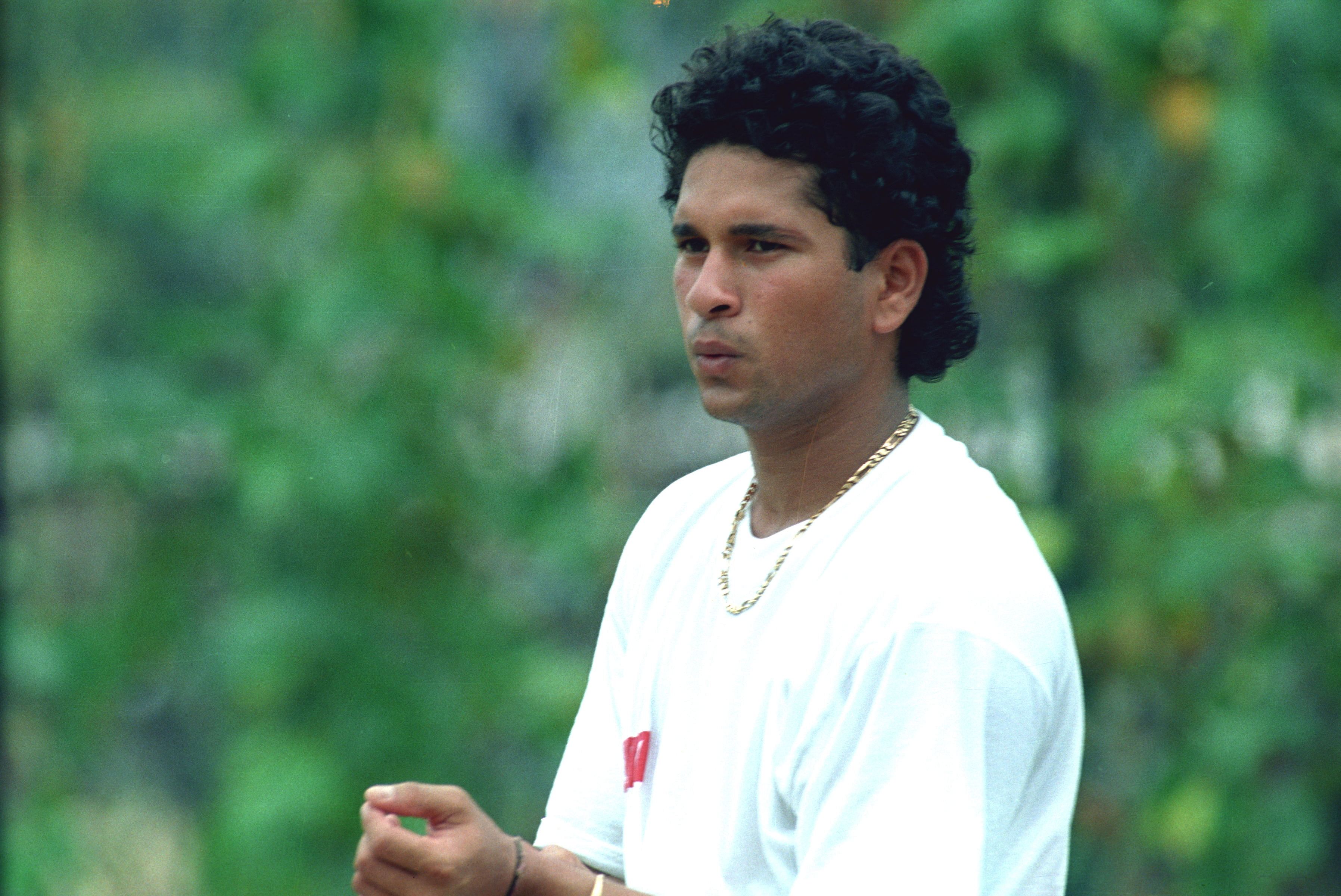 Cricketer Sachin Tendulkar in younger days. Credit: DH Archives