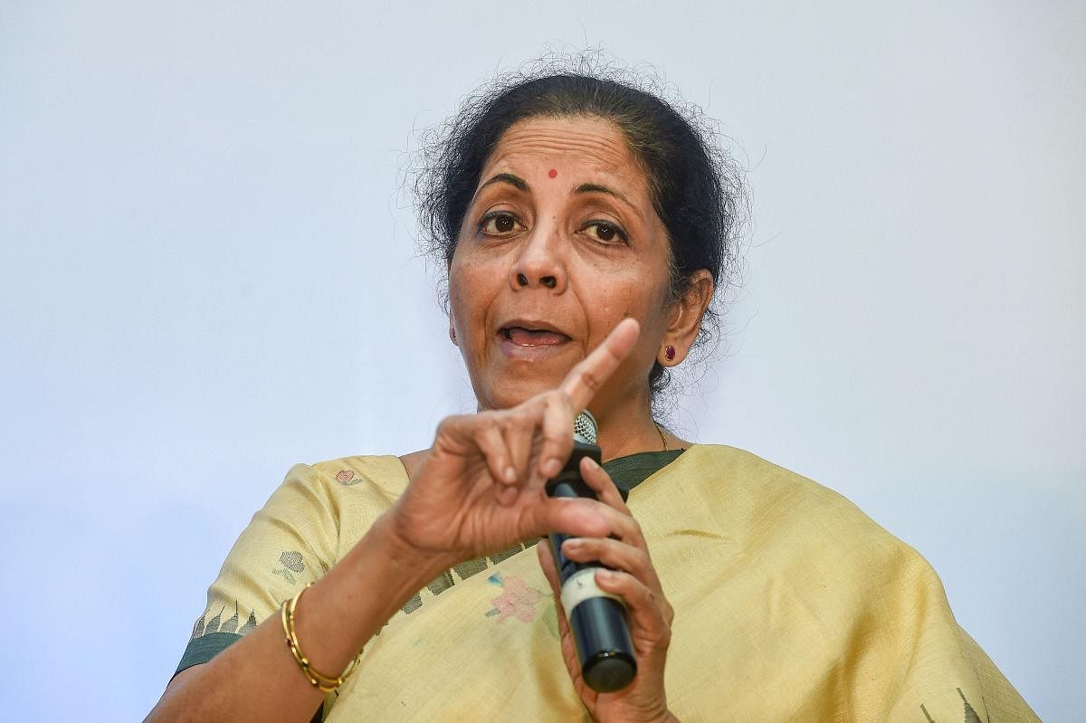Finance Minister Nirmala Sitharaman announced that the government will undertake strategic stake sales in five state-run enterprises. (PTI file photo)