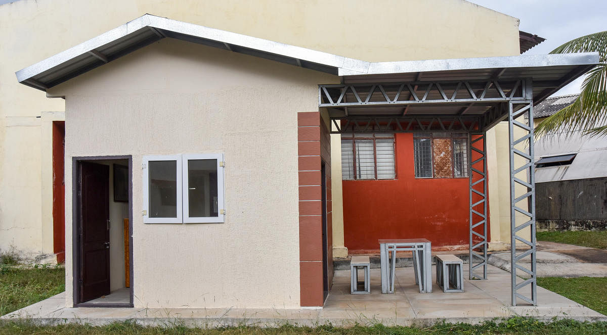 A house built in 72 hours with light steel gauge. DH PHOTO/M S MANJUNATH