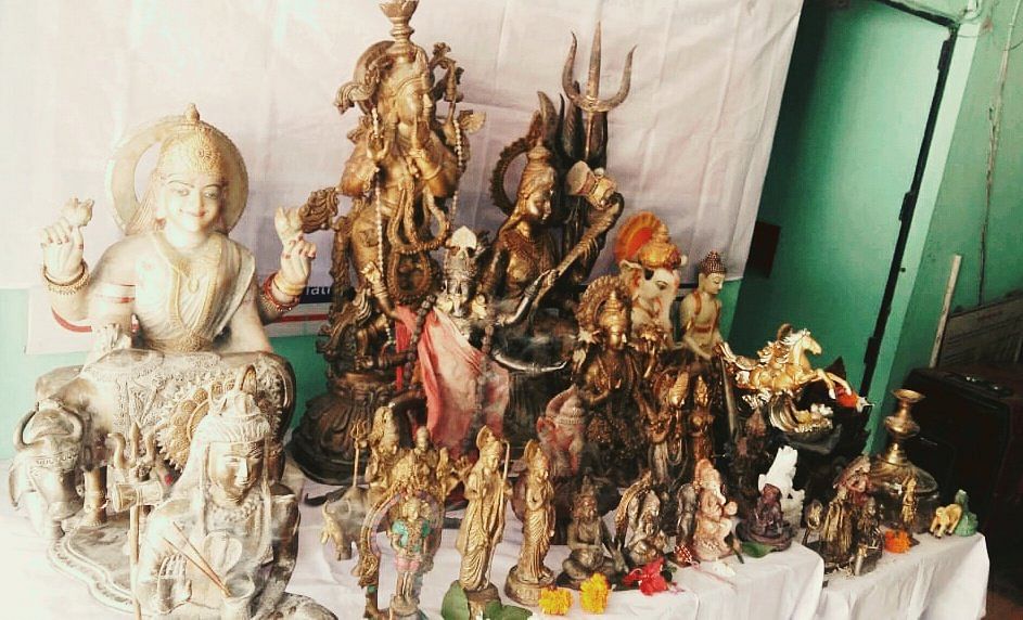 Photo of the recovered idols. Twitter/Assam Police