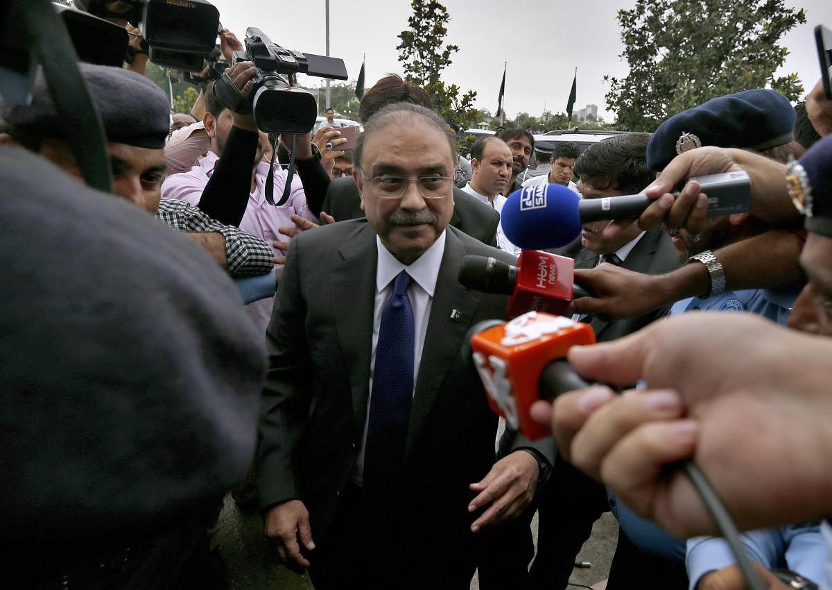 Zardari, 64, was arrested in June after his bail application was rejected in connection to the fake bank accounts case. The case pertains to a massive money laundering scam that was previously being probed by the Federal Investigation Agency. Photo/PTI