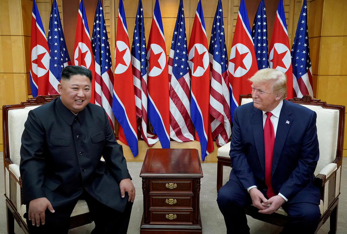 Kim Jong Un and Donald Trump (Reuters photo)