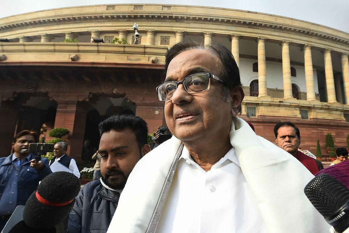 Congress leader P Chidambaram said the government was stubborn and “mulish” in defending “catastrophic” mistakes – ranging from demonetisation to “regulatory overkill” and “tax terrorism”. (PTI Photo)