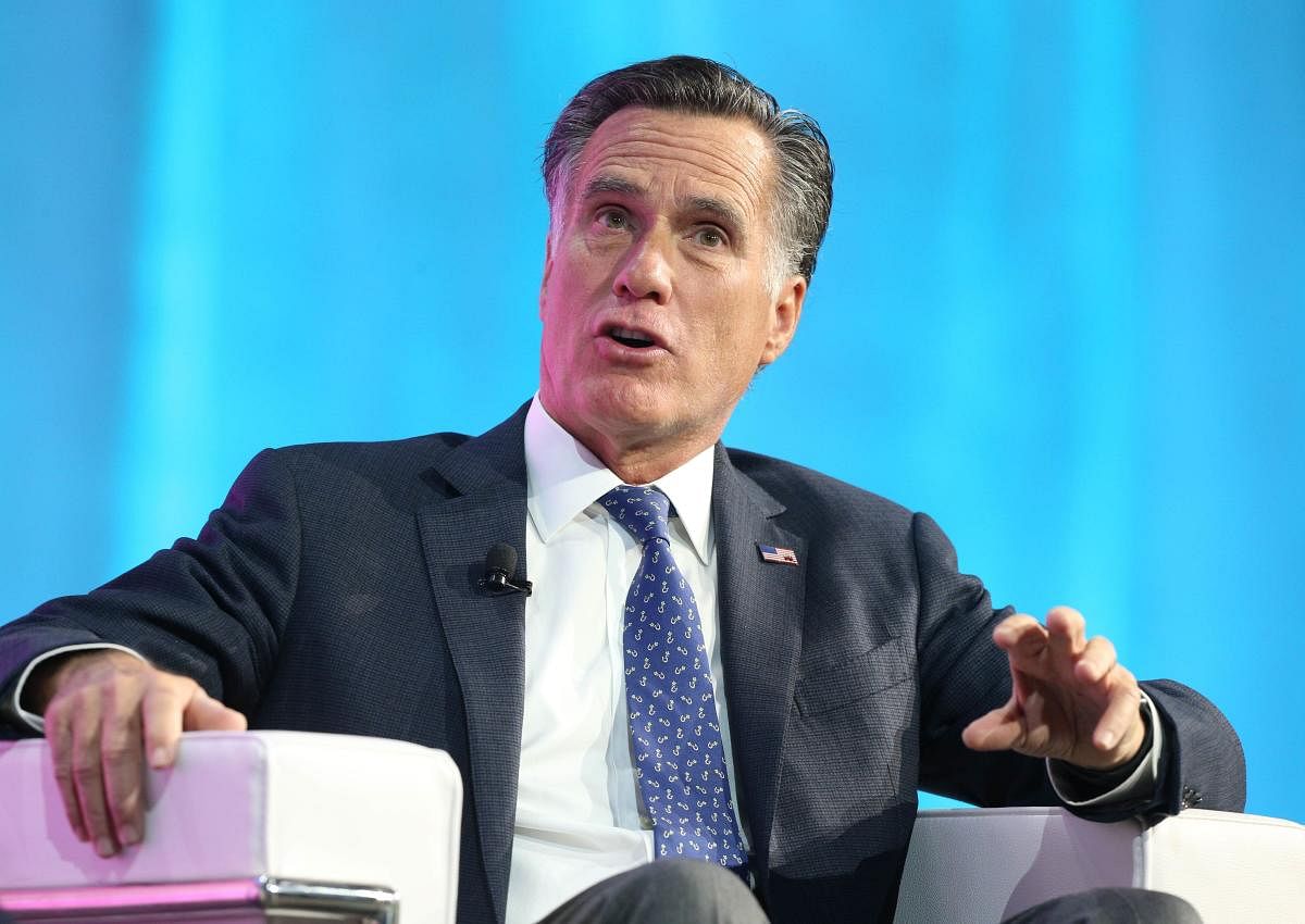 During his "Will China become the world's sole superpower?" address to the International Democratic Union, Romney said a dispassionate analysis of China leads to three possible futures. Photo/AFP