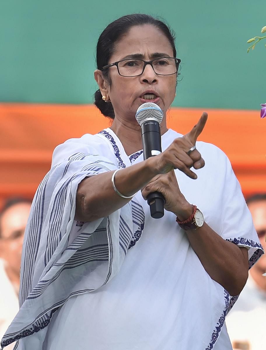 “I never tolerate atrocities on women. I am deeply pained by the incidents at Hyderabad (the rape and murder of a veterinarian doctor) and Unnao,” said Banerjee. (PTI Photo)