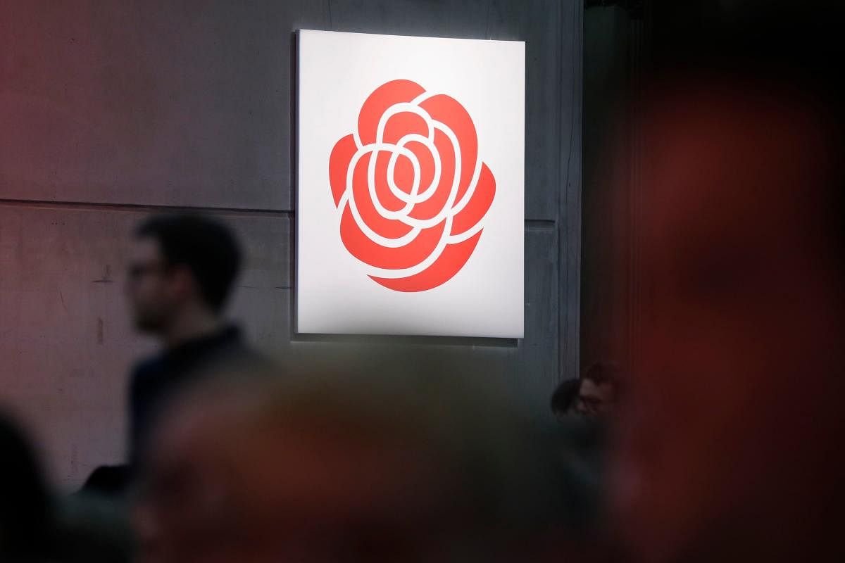  logo of Germany's Social Democrats SPD party (AFP Photo)
