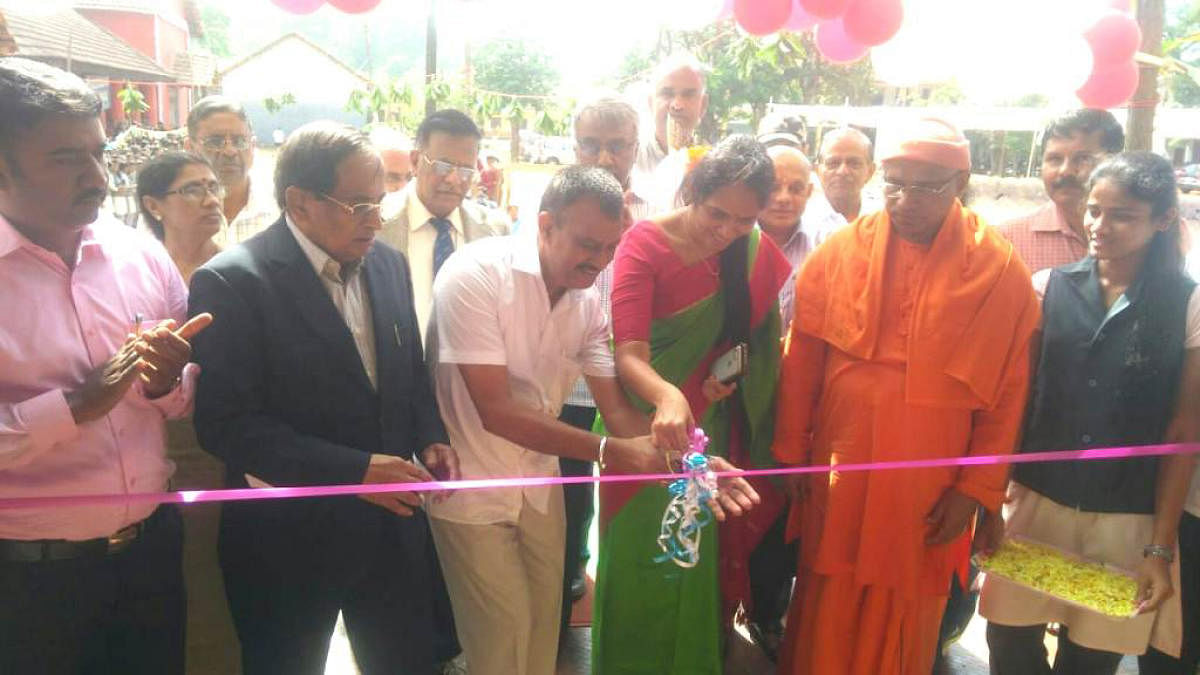 MLC Sunil Subramani and Deputy Commissioner Annies Kanmani Joy inaugurate classrooms and computer laboratory of Government PU College in Madikeri.