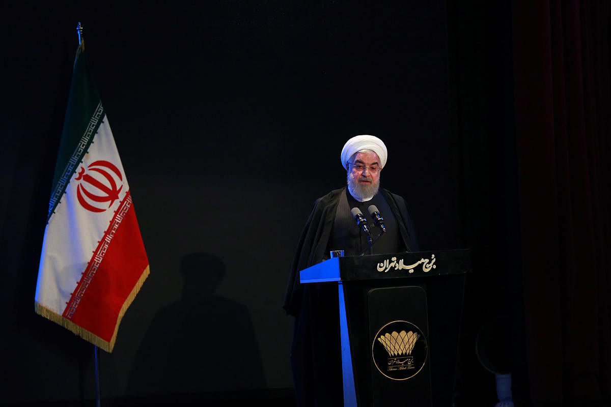 Iranian President Hassan Rouhani speaks during the National Insurance and Development Conference in Tehran, Iran, December 4, 2019. (Reuters Photo)