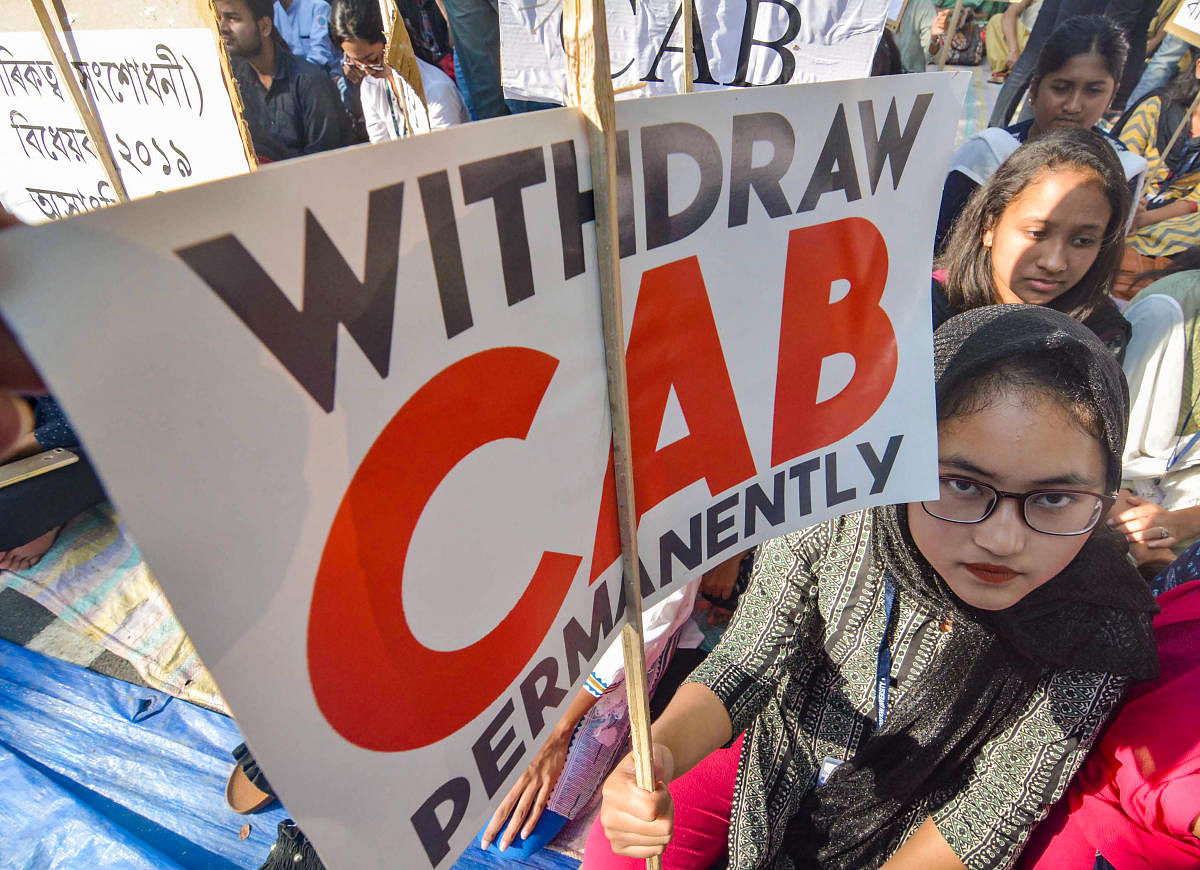 The Citizenship (Amendment) Bill, 2019 seeks to provide citizenship to non-documented and persecuted Hindus, Sikhs, Jains, Parsis, Buddhists and Christians from Pakistan, Bangladesh and Afghanistan. Photo/PTI